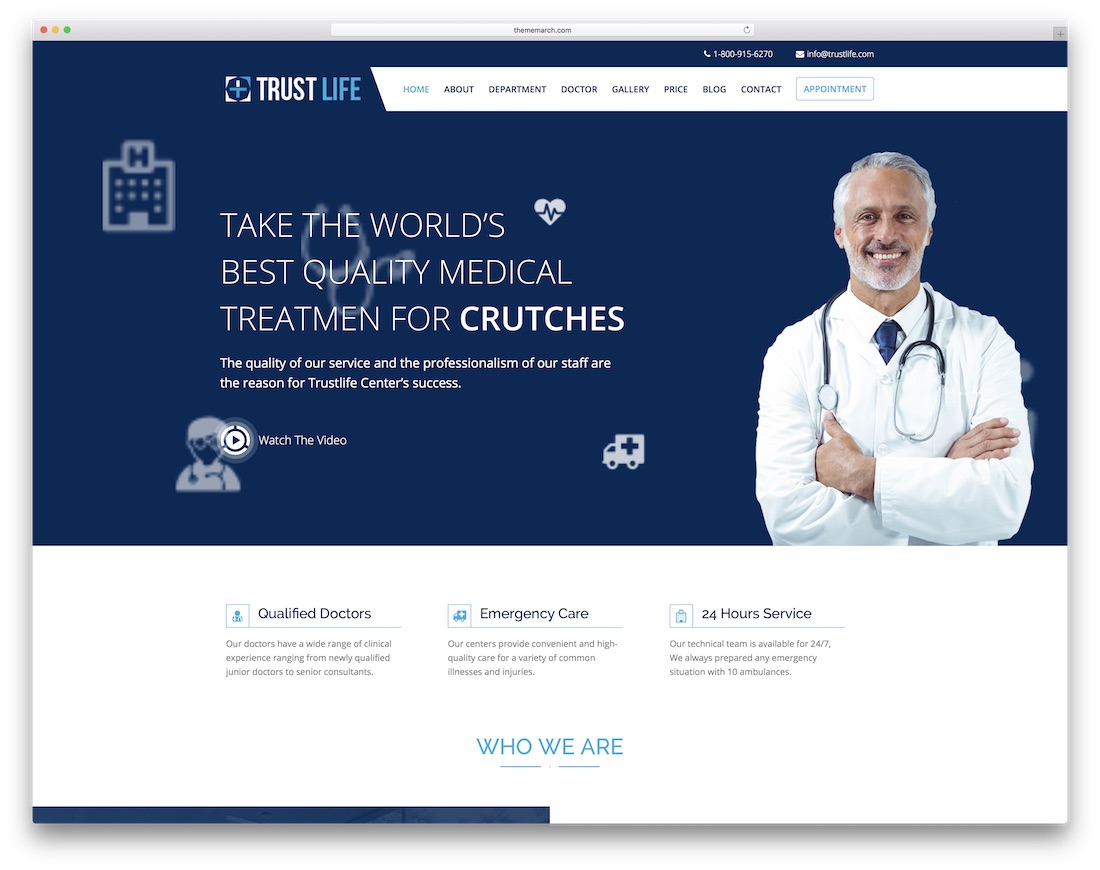 trustlife-doctor-website-template